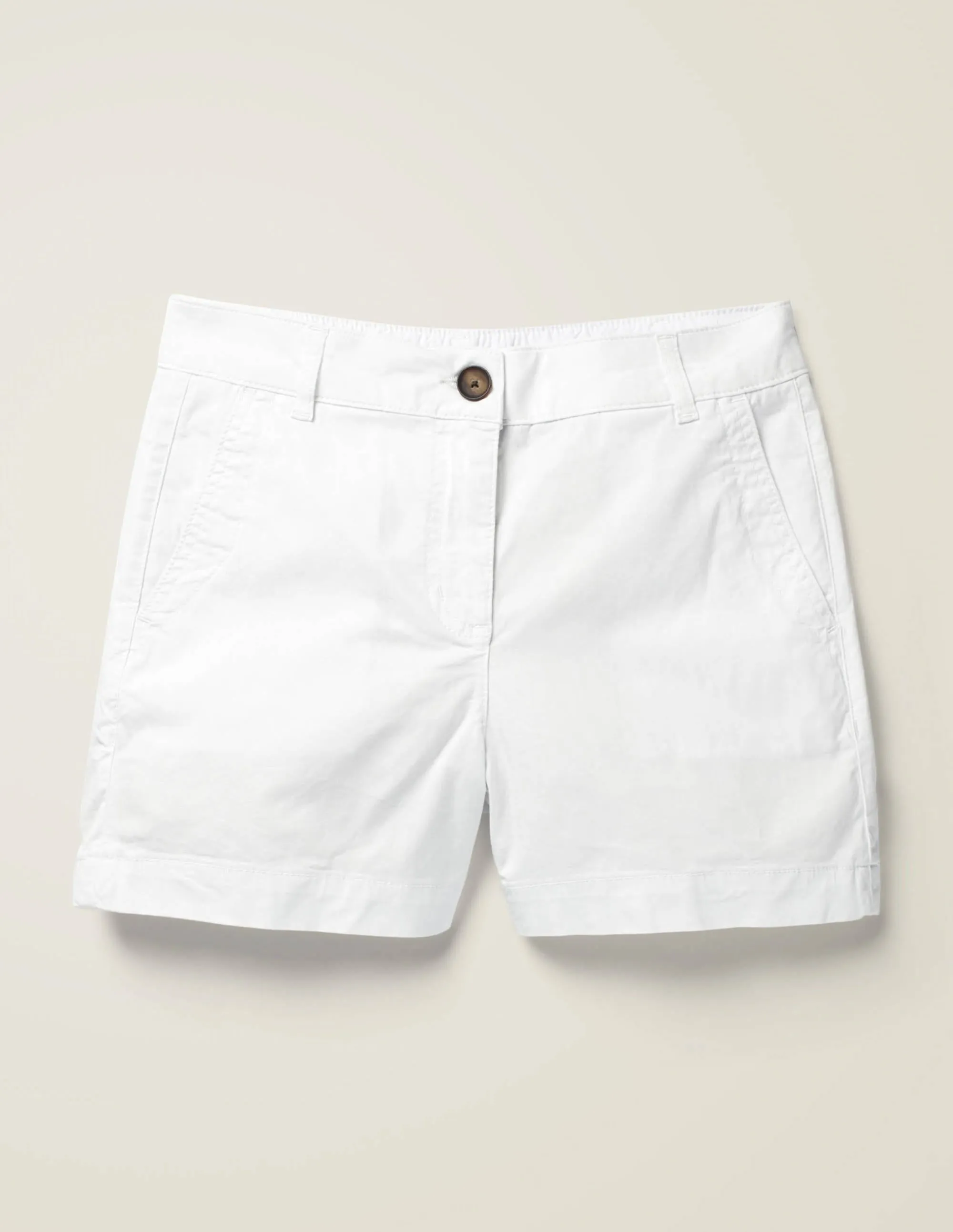 Daisy Chino Shorts-White