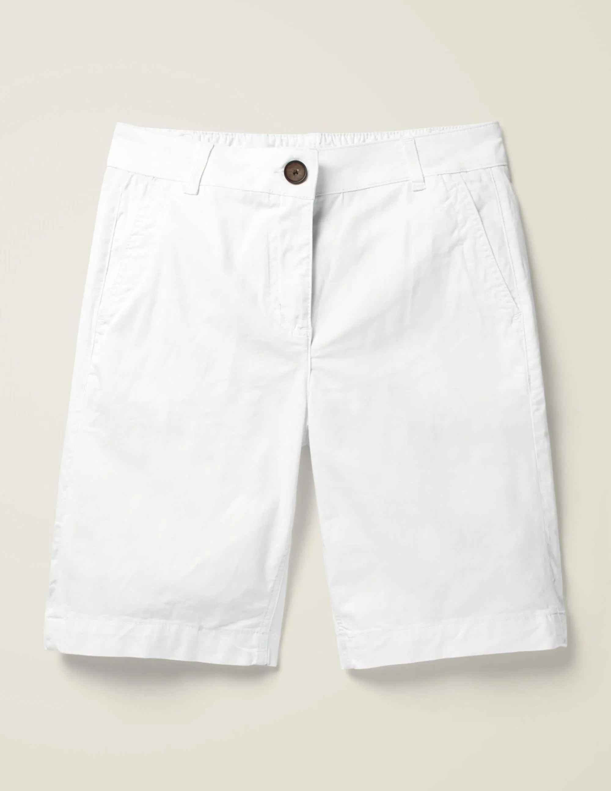 Daisy Chino Shorts-White