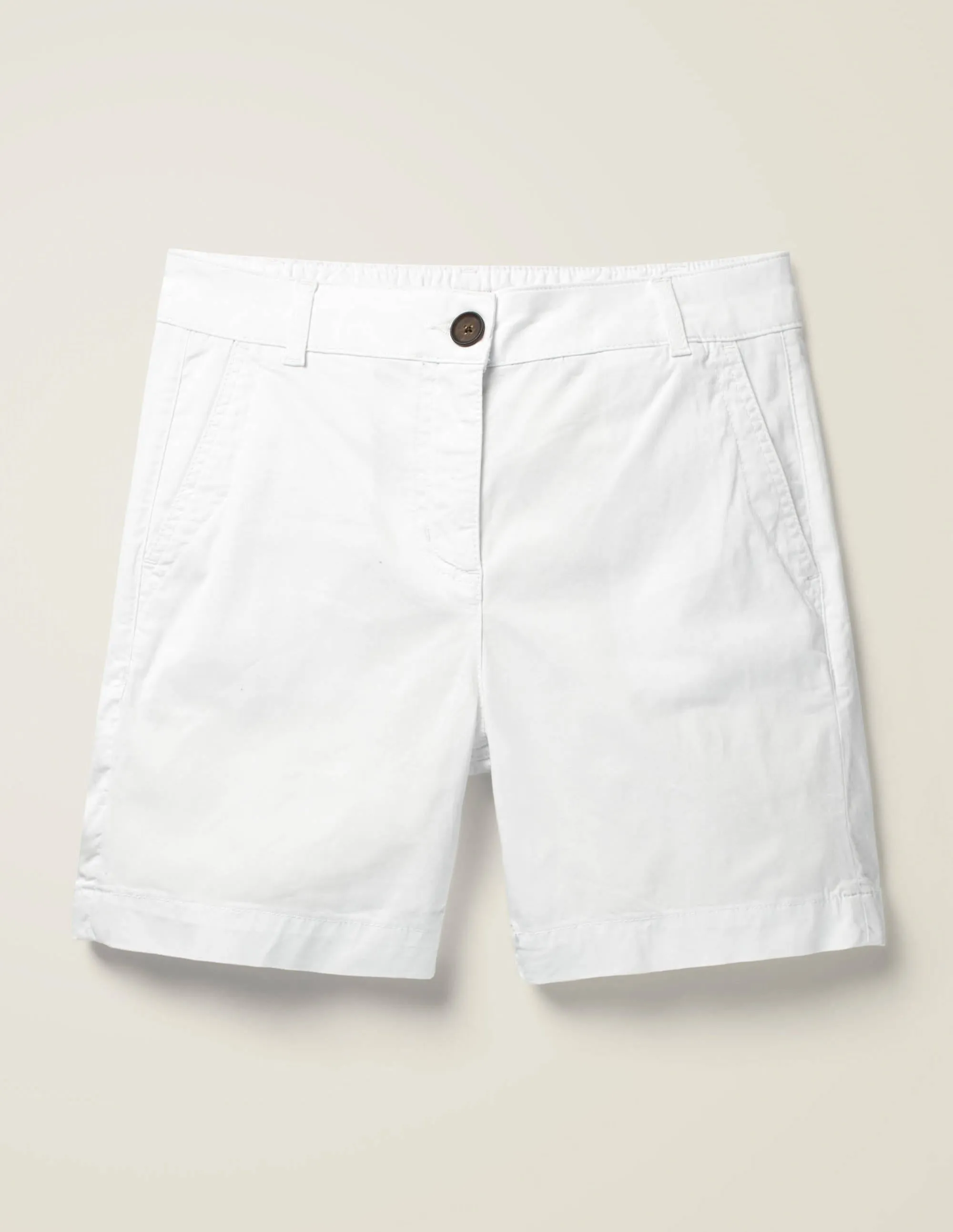 Daisy Chino Shorts-White