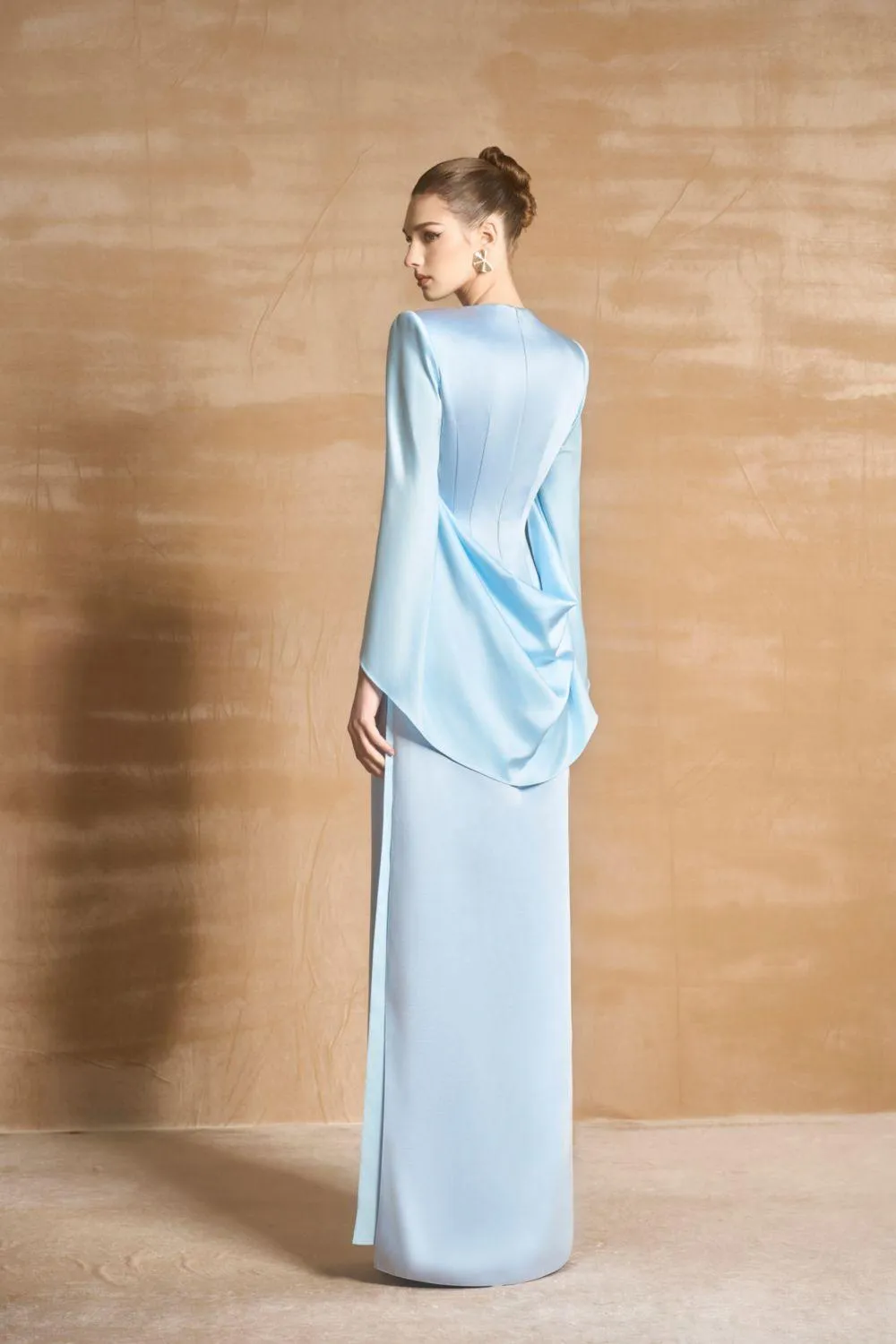 Earline Straight Basic Satin Floor Length Pants
