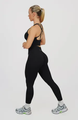Form Seamless Scrunch Leggings & Sports Bra Set - Black