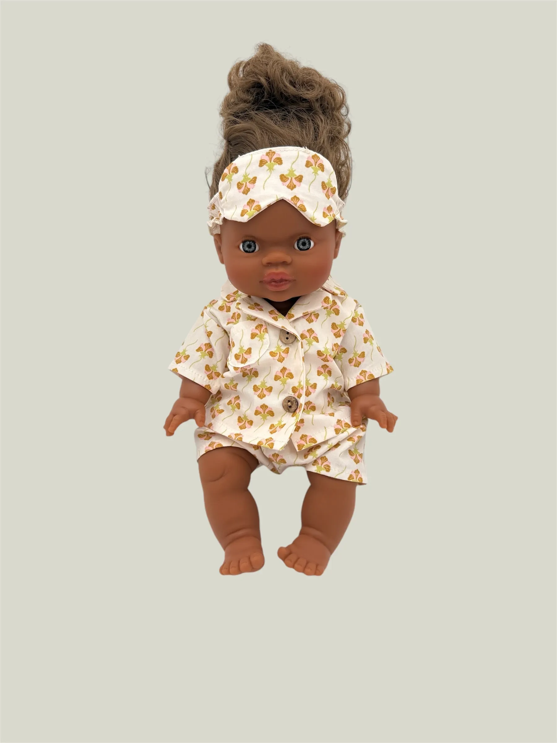 HOLIDAY EXCLUSIVE | Pajama Set - Yellow Lily w/ Mask