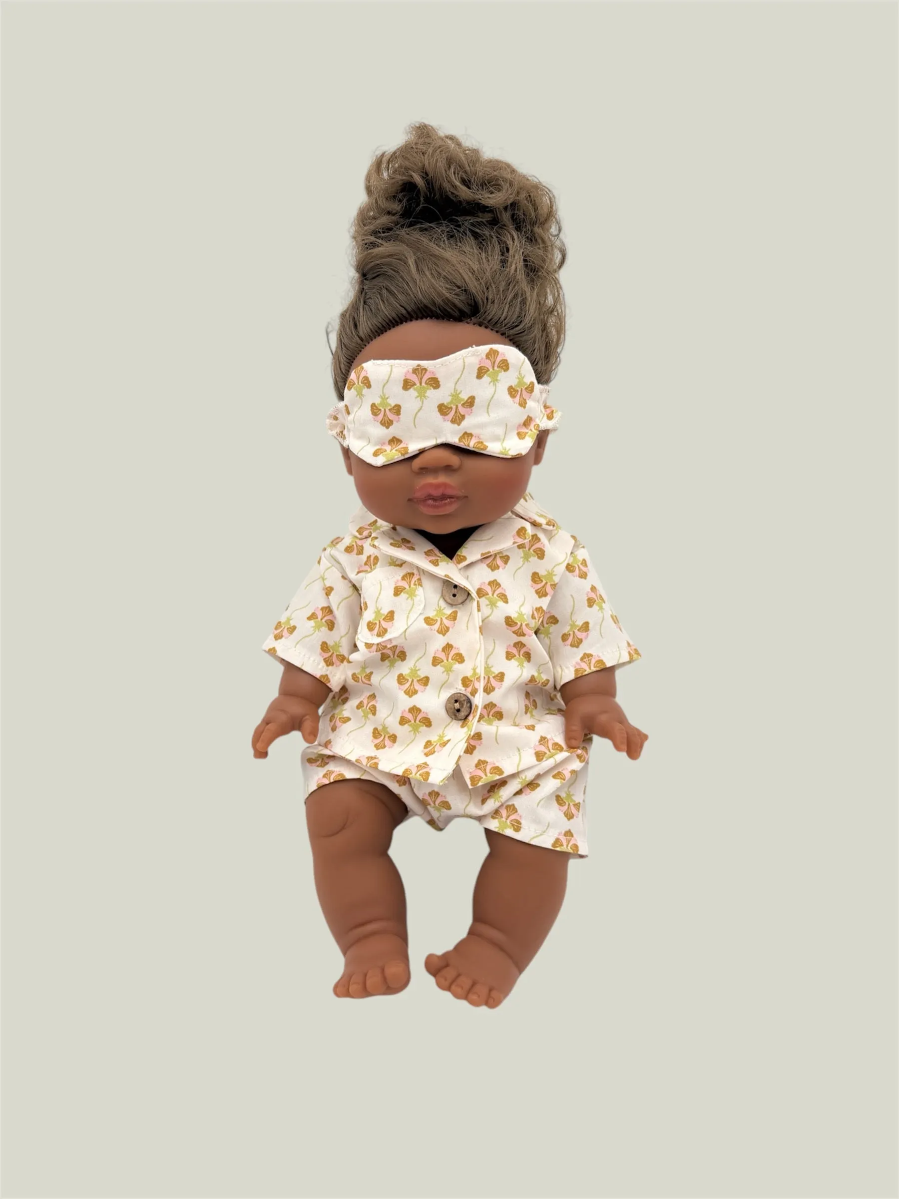 HOLIDAY EXCLUSIVE | Pajama Set - Yellow Lily w/ Mask