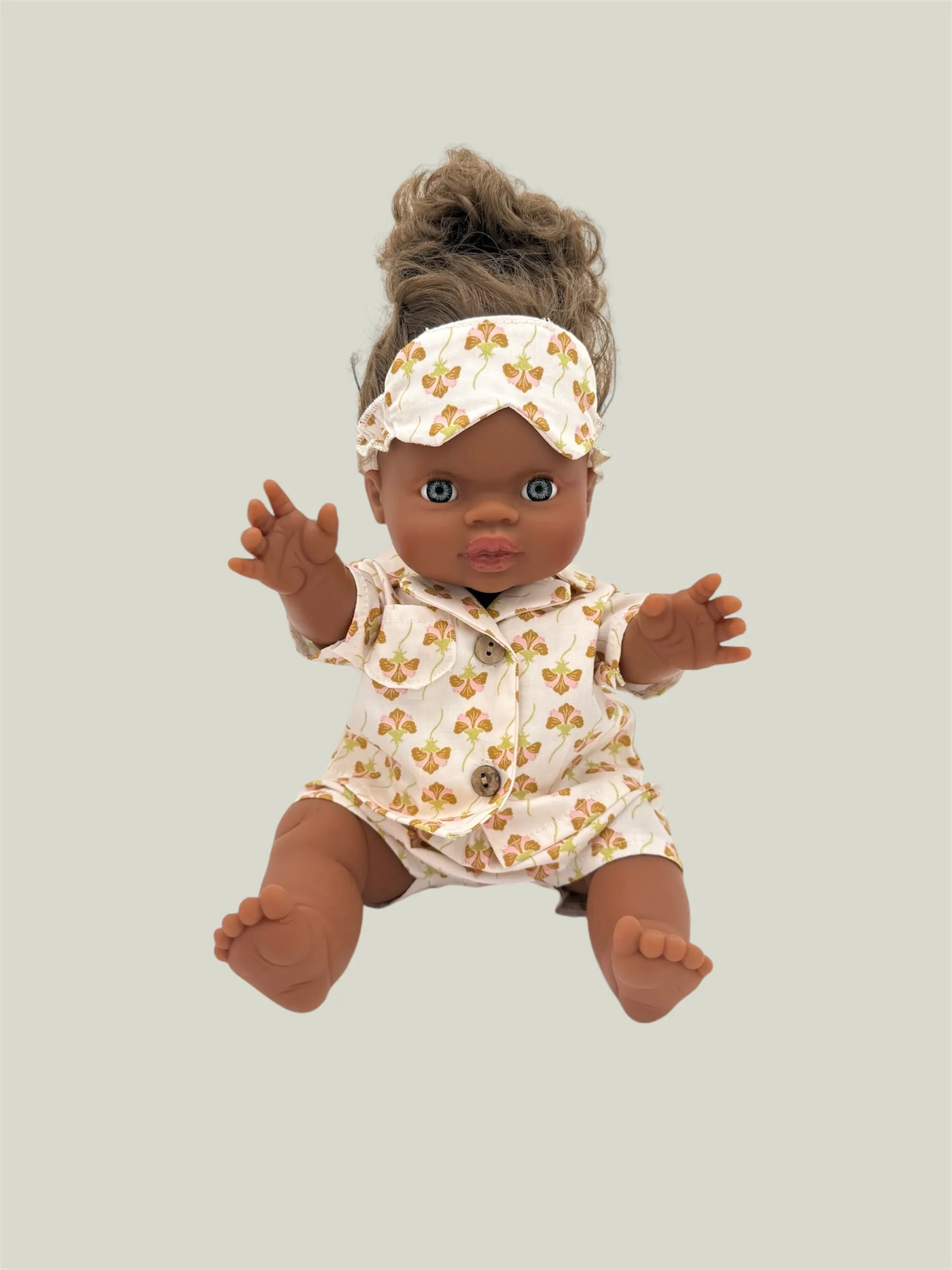 HOLIDAY EXCLUSIVE | Pajama Set - Yellow Lily w/ Mask