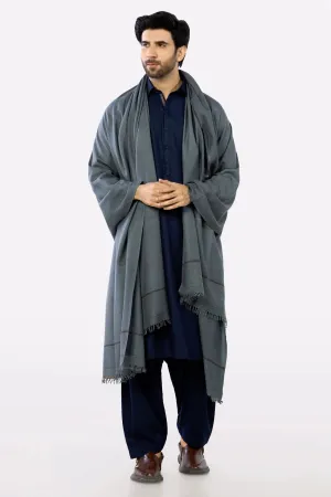 Men Dark Grey Shawl