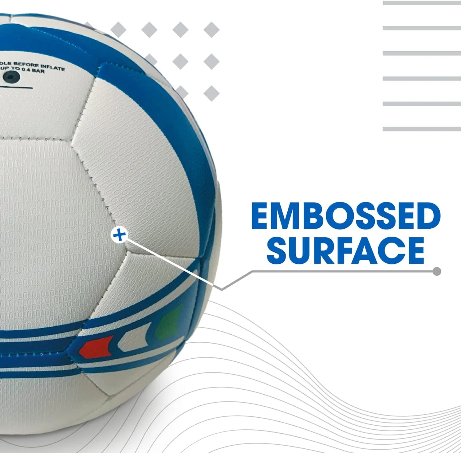 Mondo Sport - Team France Ballon de Football Cousu | Fitnessterapy