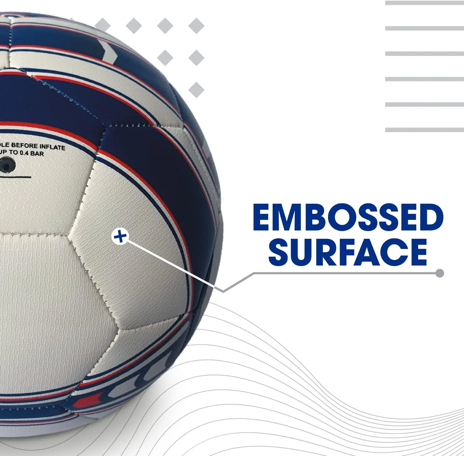 Mondo Sport - Team France Ballon de Football Cousu | Fitnessterapy