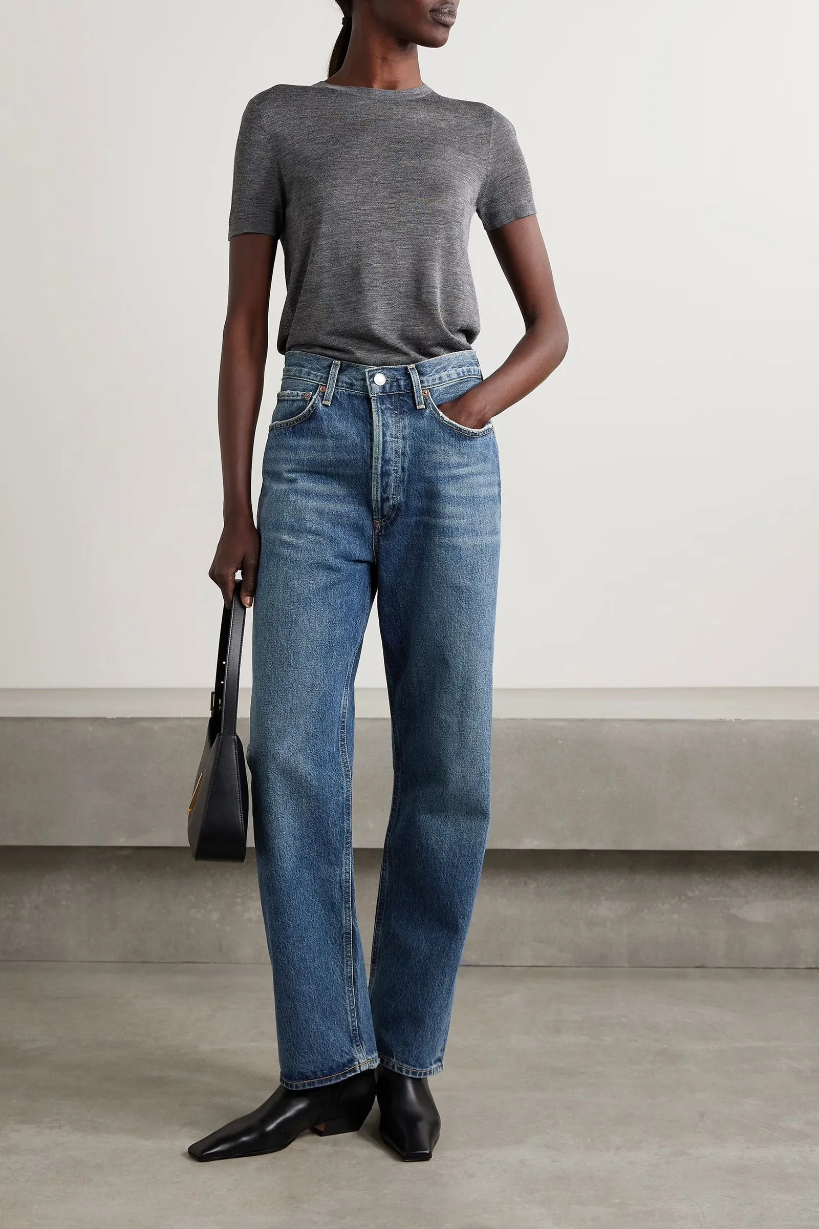   NET SUSTAIN '90s Mid-rise Straight-leg Organic Jeans