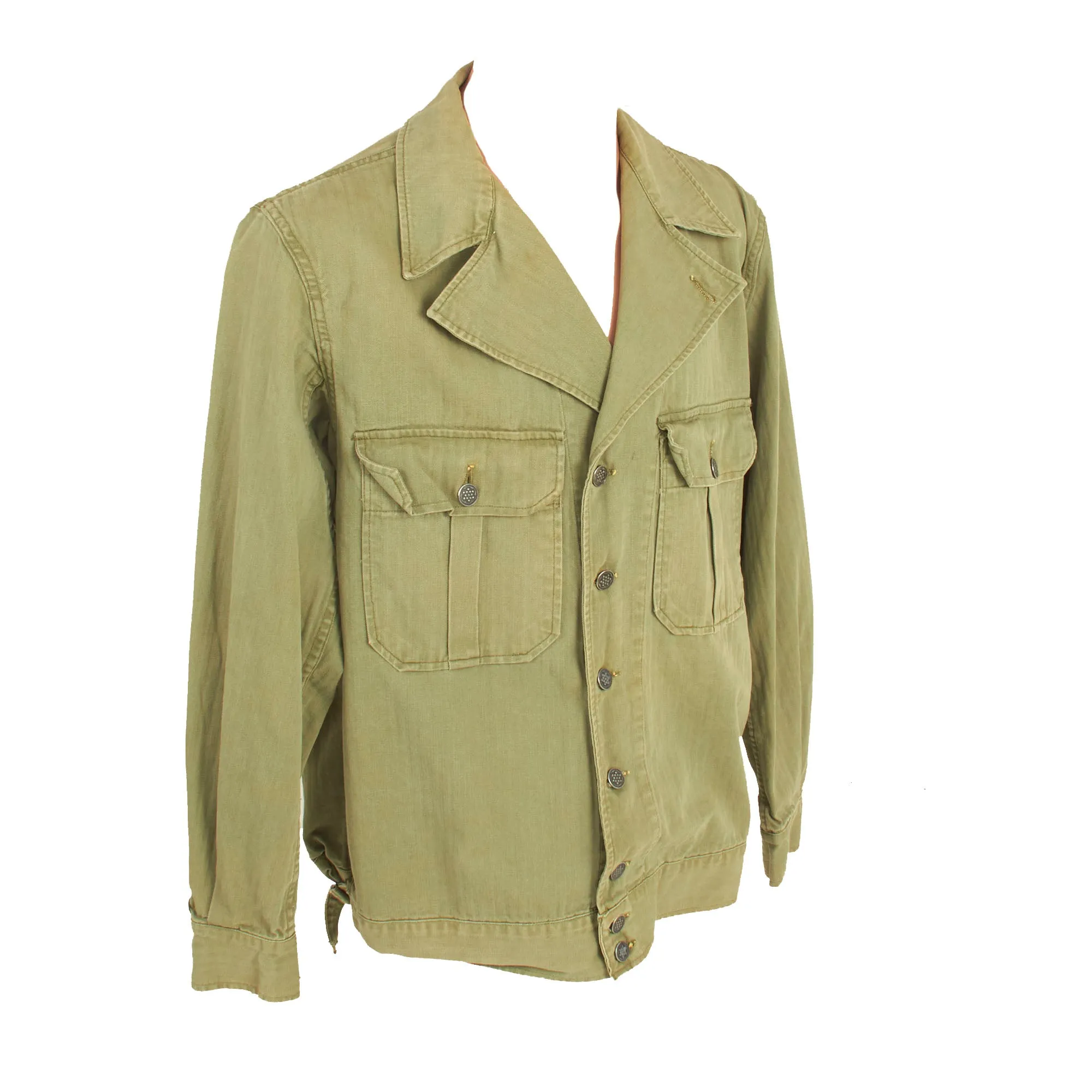 Original U.S. Army WWII M-1941 Herringbone Twill HBT Uniform Set As Featured In Reference Book