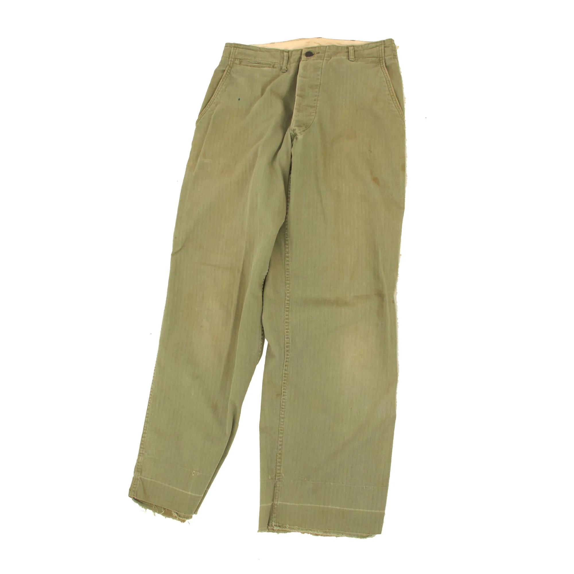 Original U.S. Army WWII M-1941 Herringbone Twill HBT Uniform Set As Featured In Reference Book