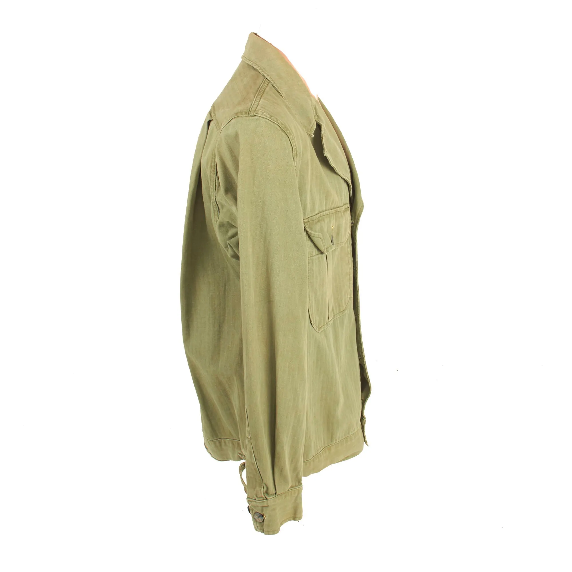 Original U.S. Army WWII M-1941 Herringbone Twill HBT Uniform Set As Featured In Reference Book