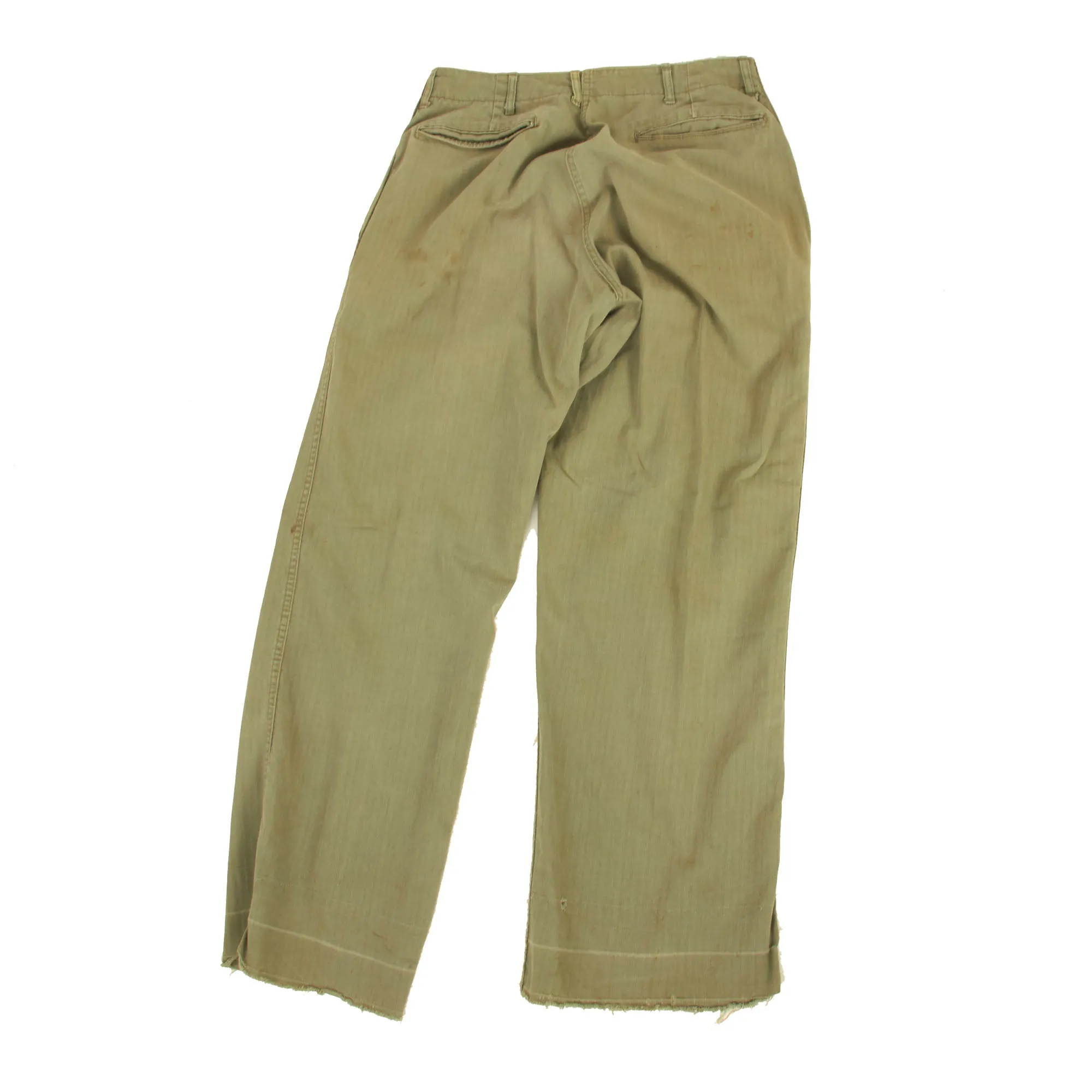Original U.S. Army WWII M-1941 Herringbone Twill HBT Uniform Set As Featured In Reference Book