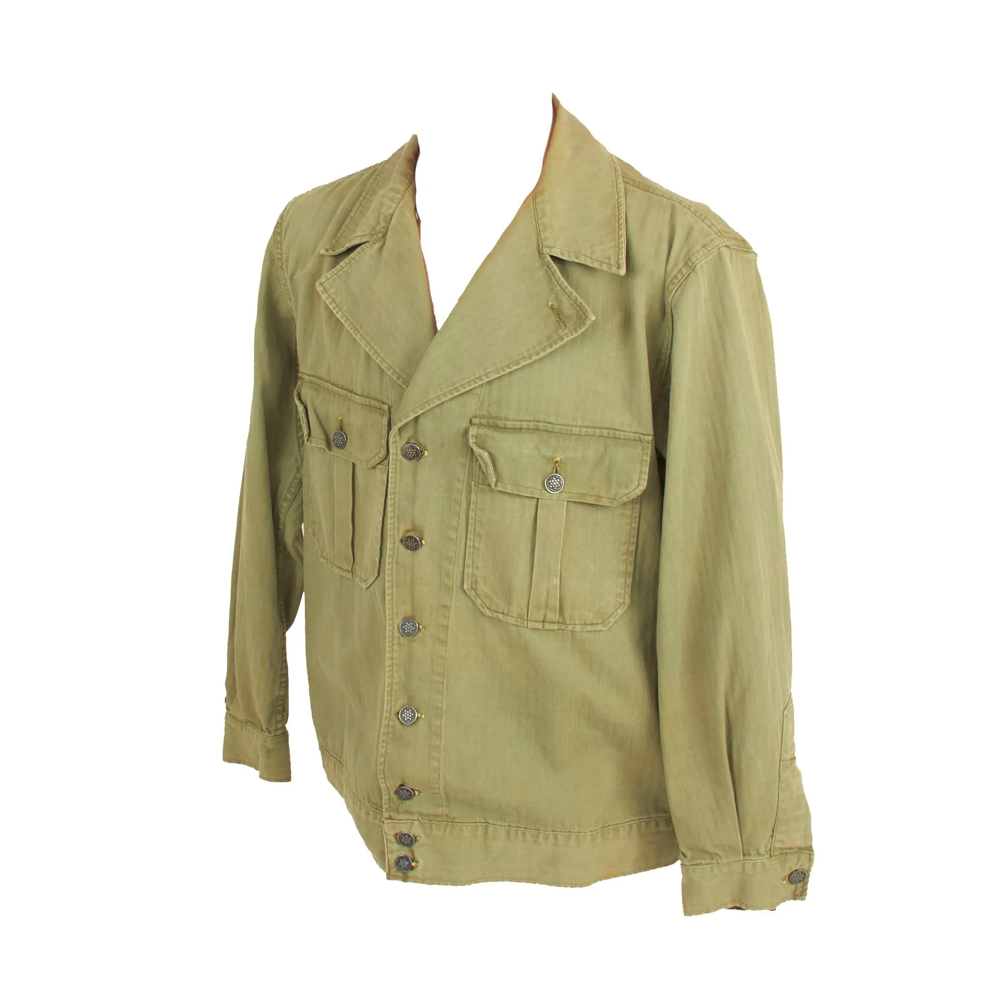 Original U.S. Army WWII M-1941 Herringbone Twill HBT Uniform Set As Featured In Reference Book