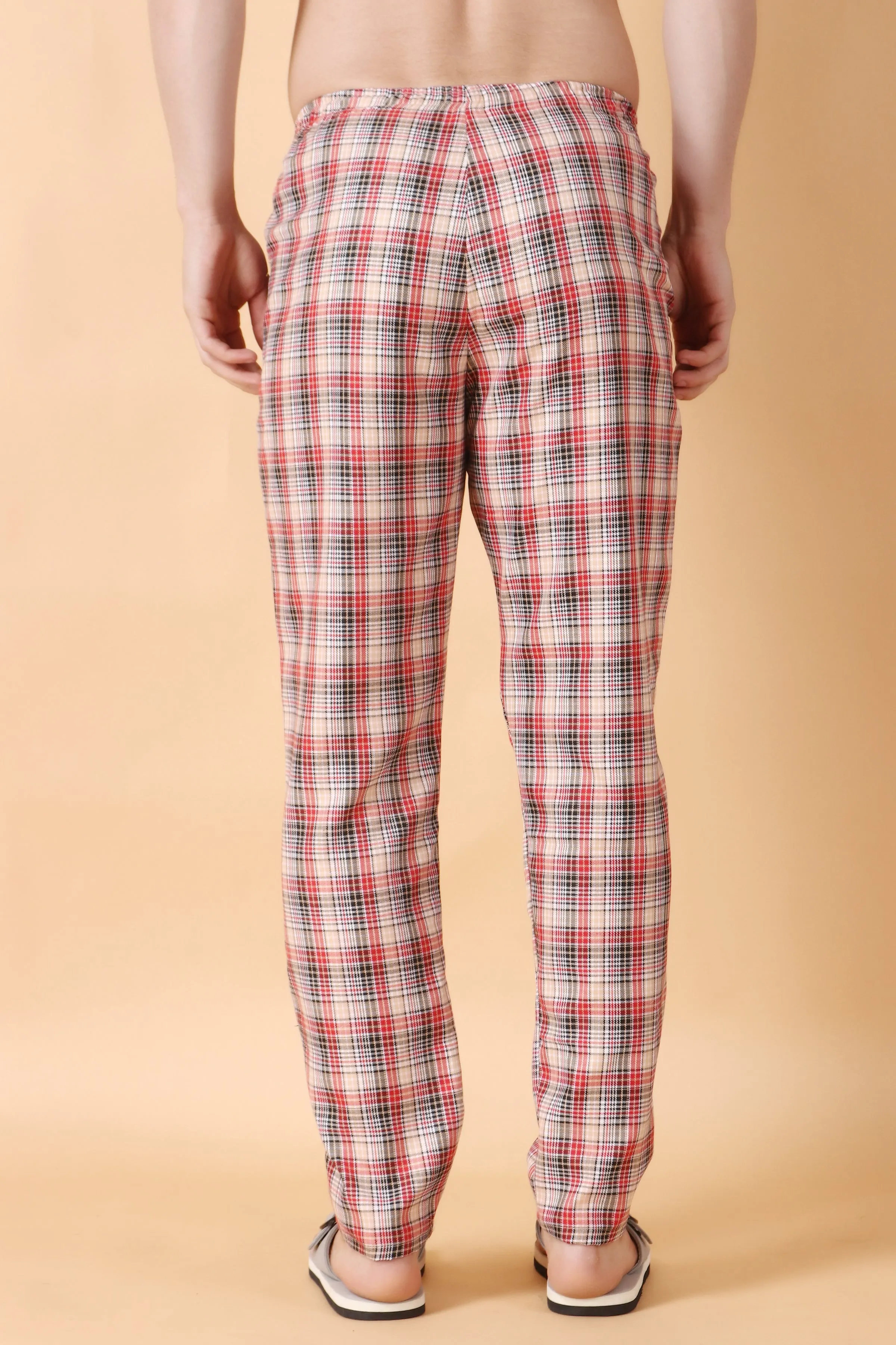 Red Grid Woollen Pajama