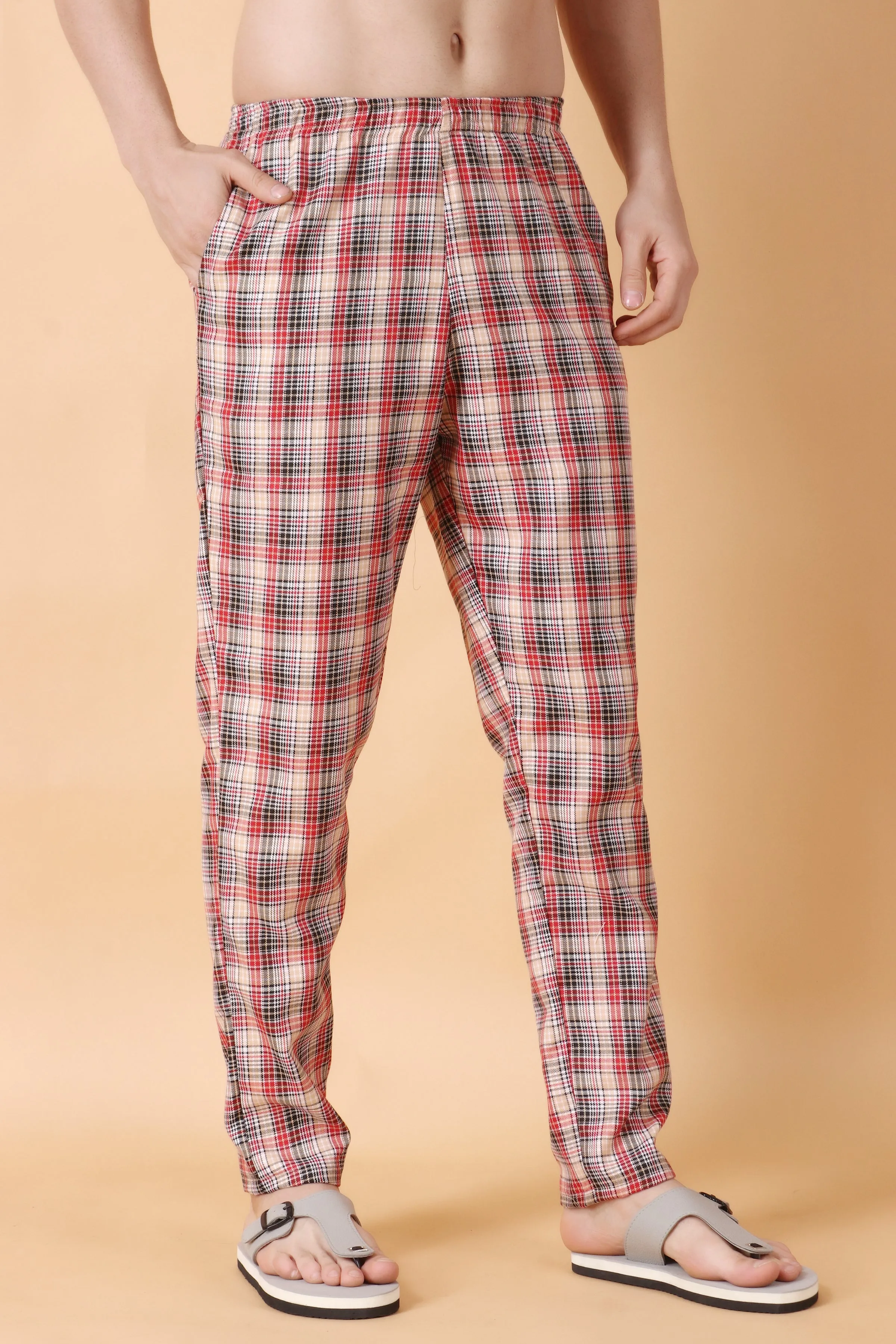 Red Grid Woollen Pajama