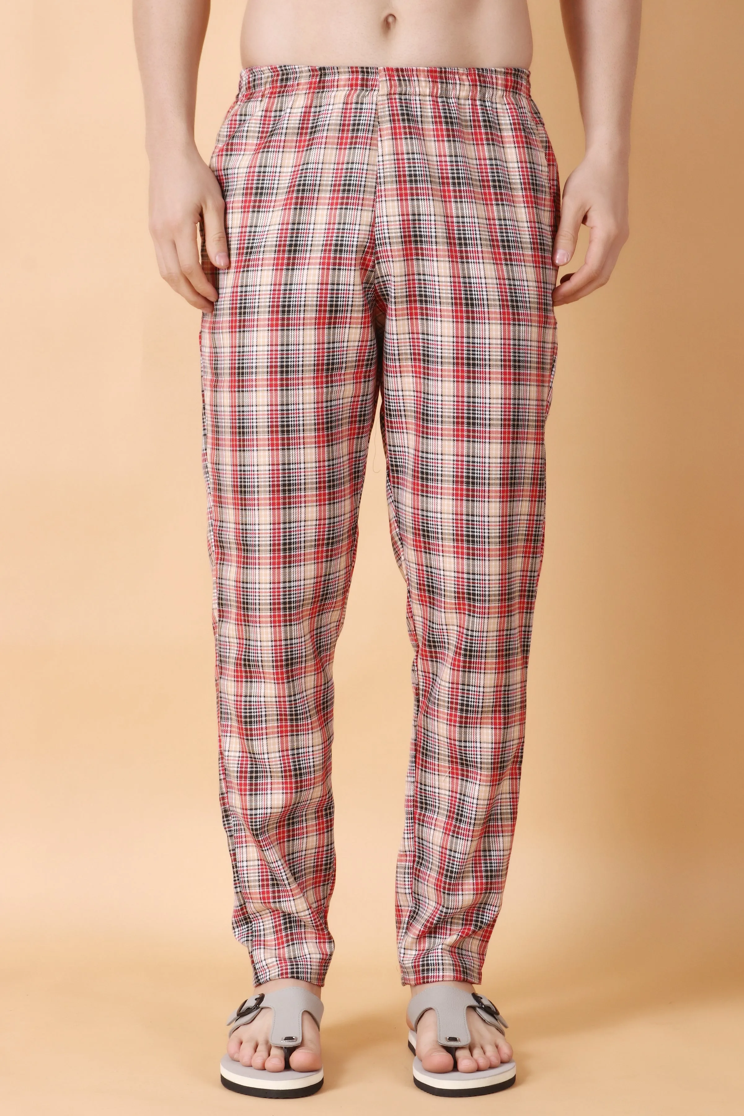 Red Grid Woollen Pajama