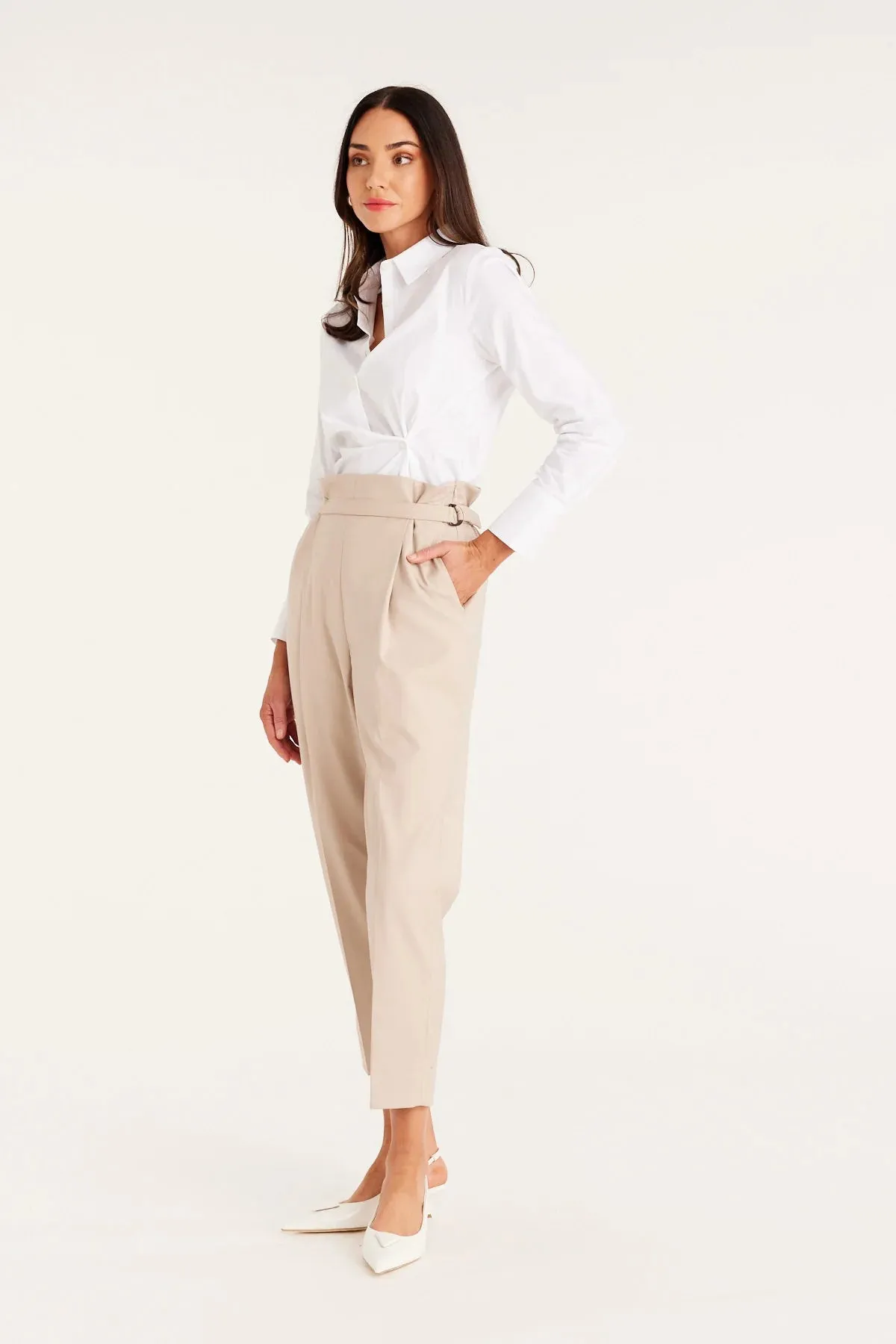 Stockholm Cropped Pant | Stone