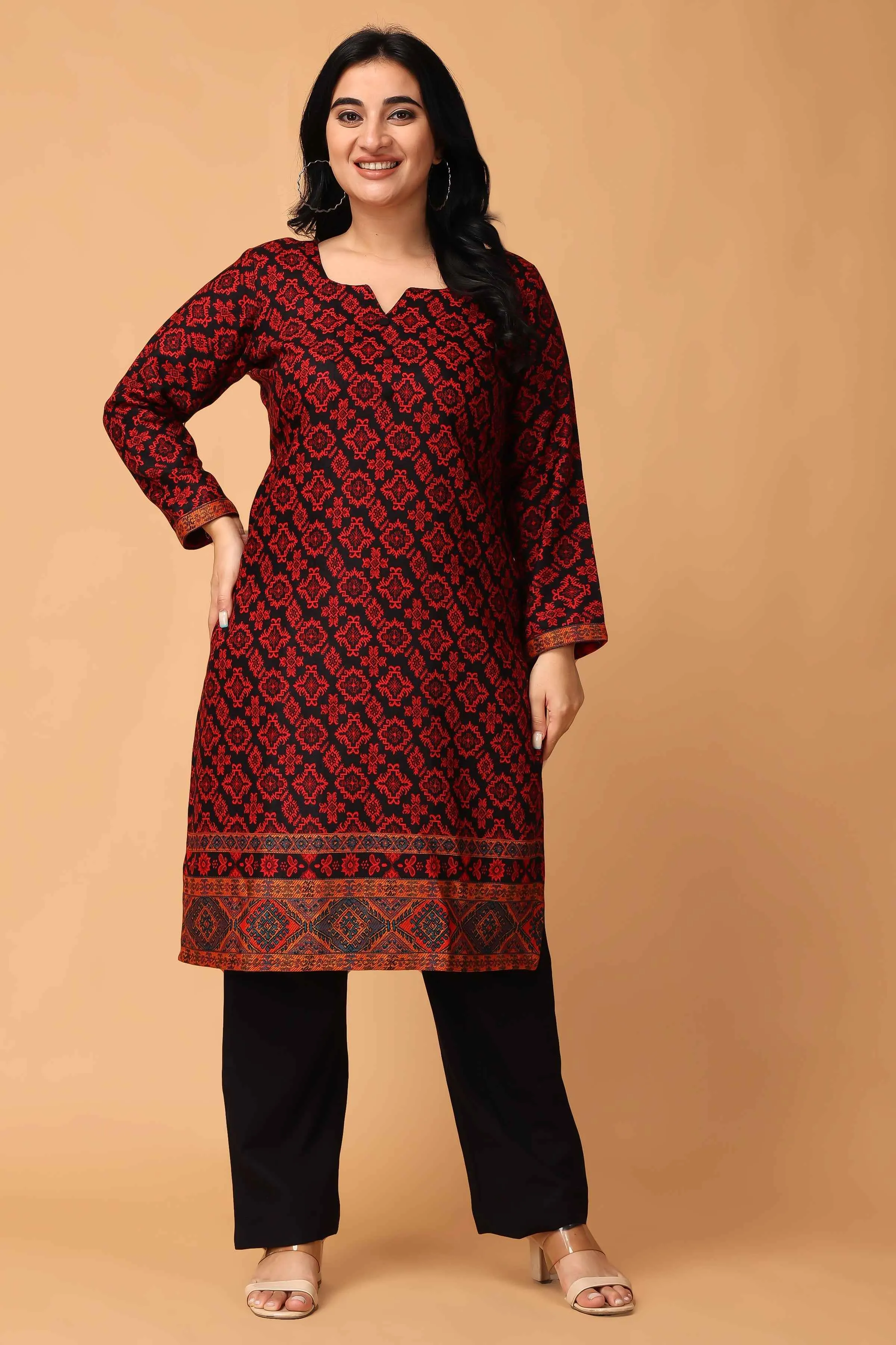 Vintage Glow Woollen Kurta