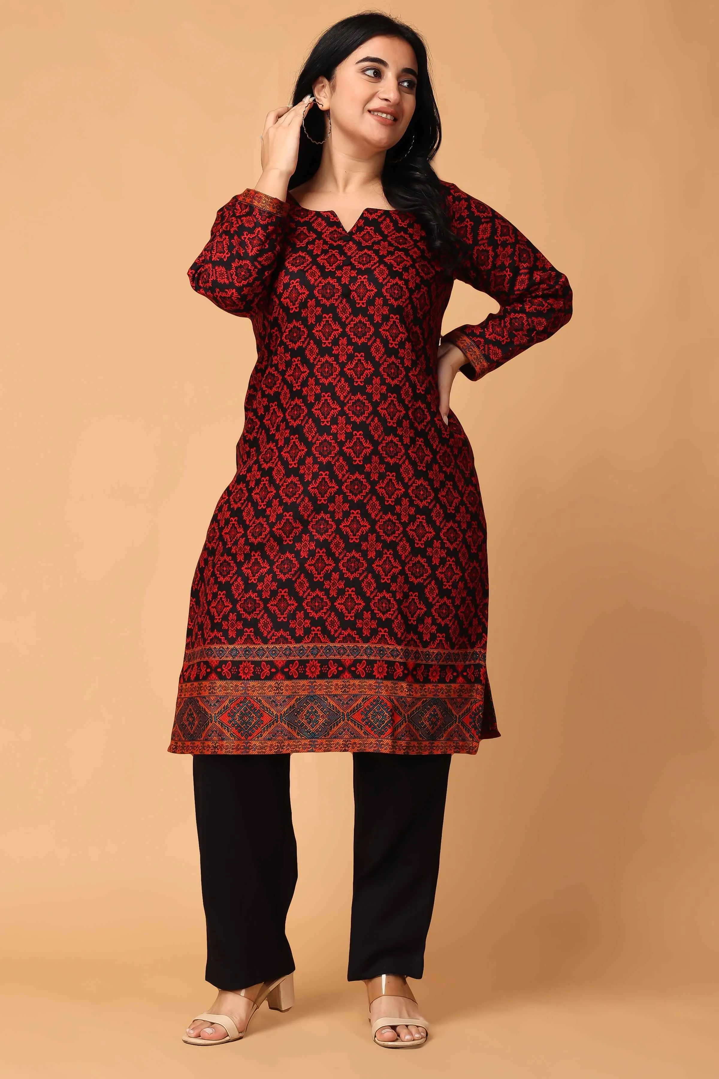 Vintage Glow Woollen Kurta