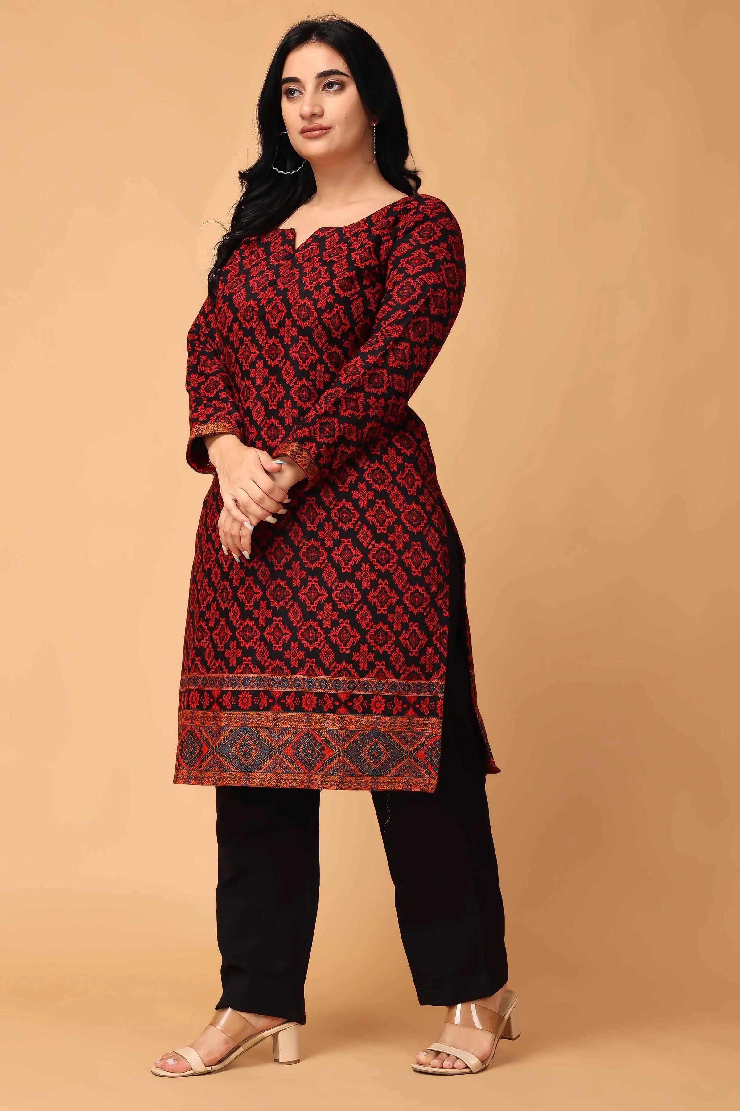 Vintage Glow Woollen Kurta
