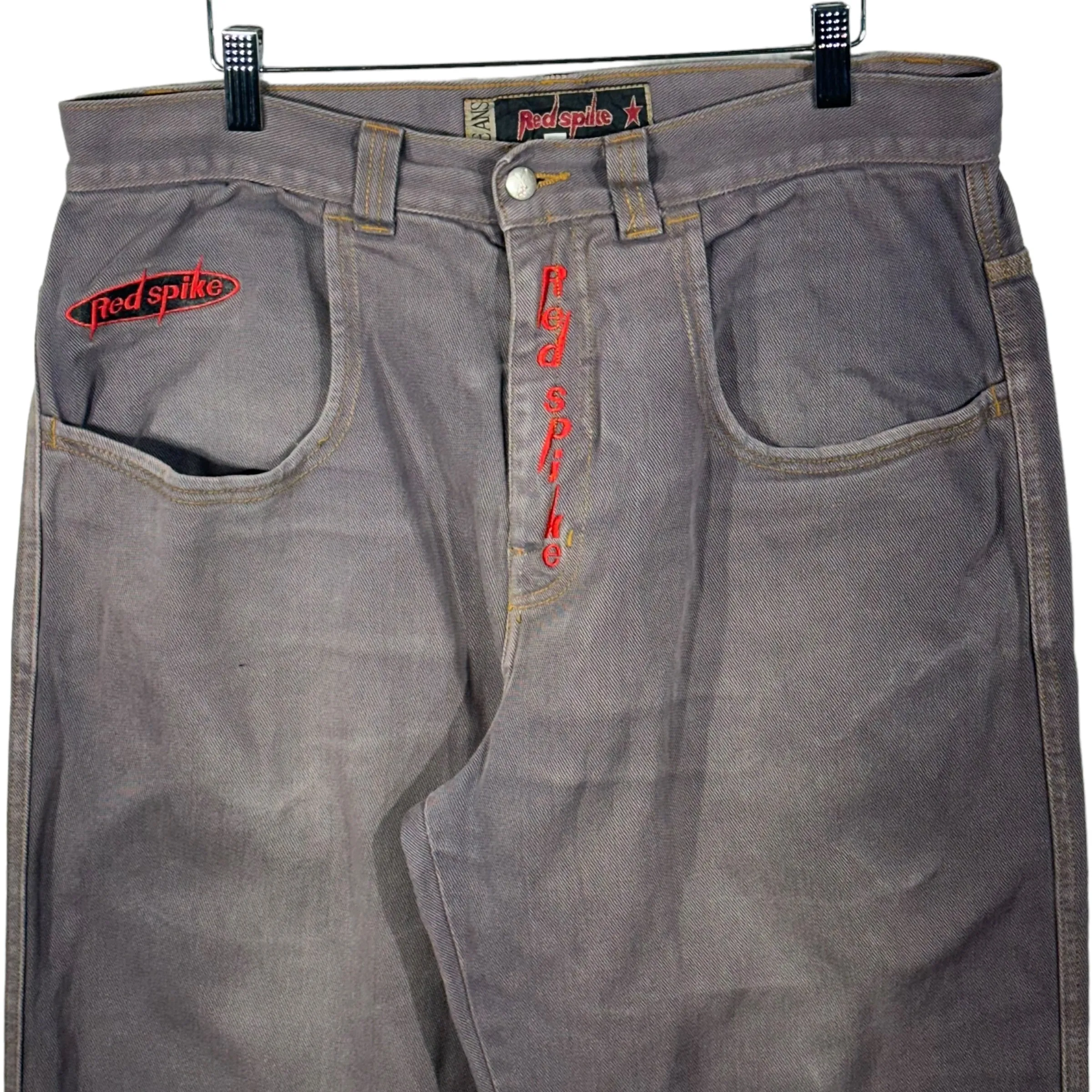 Vintage Red Spike Logo Straight Leg Pants